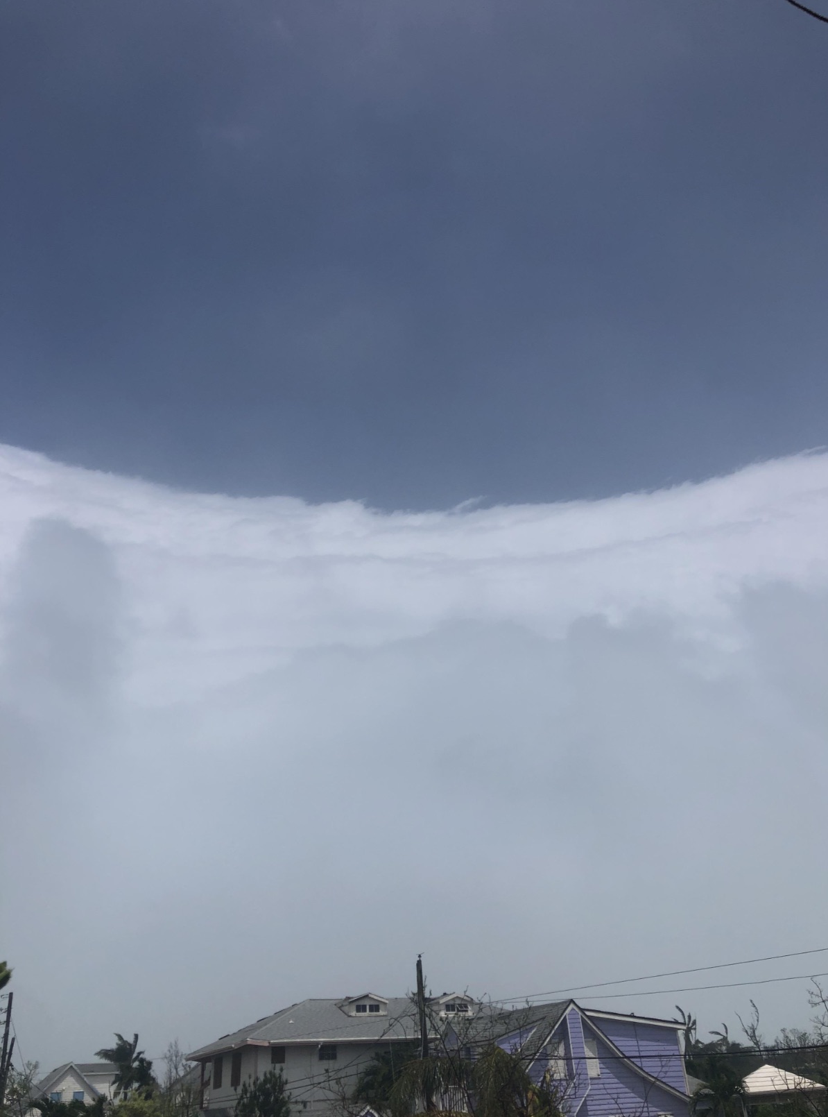 View from inside the eyewall of Hurricane Dorian 